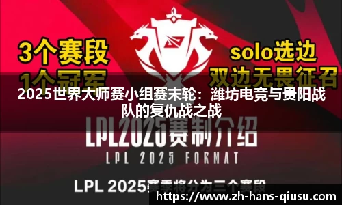 2025世界大师赛小组赛末轮：潍坊电竞与贵阳战队的复仇战之战